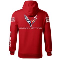 Męska bluza samochodowa Corvette - Czerwony