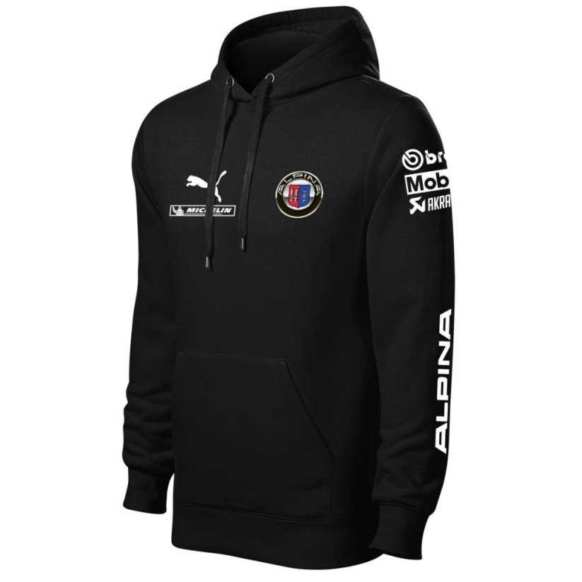 Autóipari Férfi Kapucnis Alpina - Fekete - Méret: 2XL