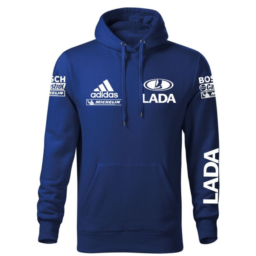 Autóipari Férfi Kapucnis Lada - Kék - Méret: 2XL