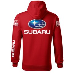 Autóipari Férfi Kapucnis Subaru - Piros