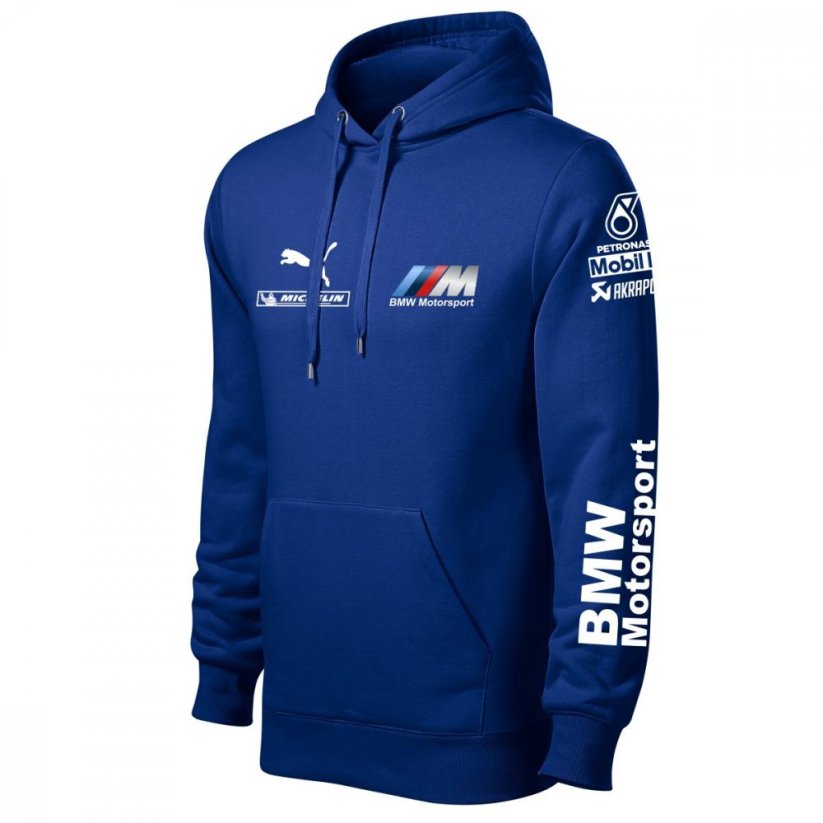 Autóipari Férfi Kapucnis BMW M - Kék - Méret: 4XL