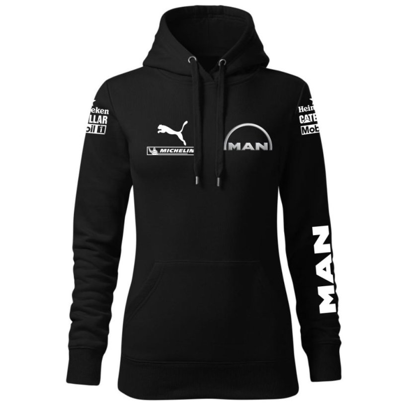 Automobilová Dámská Mikina Man - Černá
