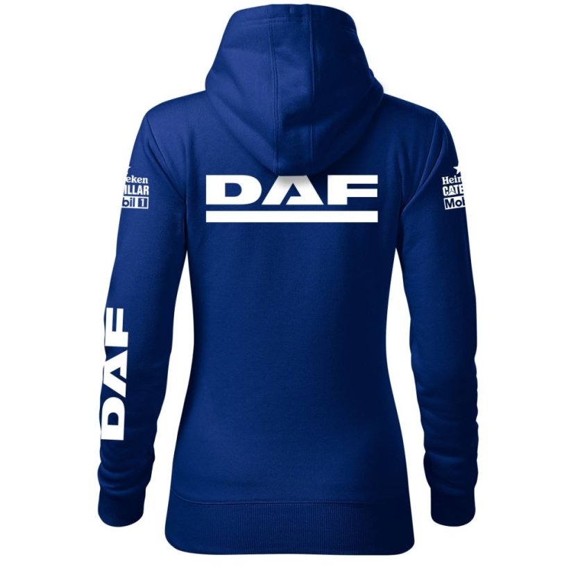 Automobilová Dámská Mikina DAF - Modrá - Velikost: 2XL