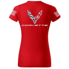 Női Póló Corvette - Piros