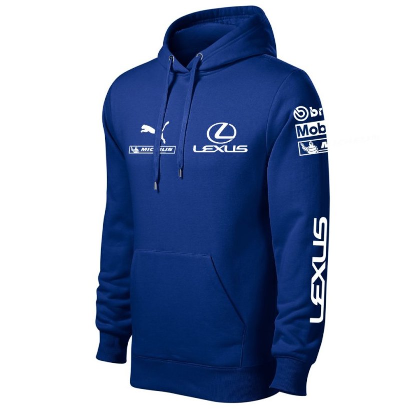 Autóipari Férfi Kapucnis Lexus - Kék - Méret: S