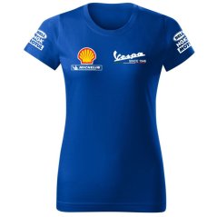 T-shirt Damski Vespa - Niebieski