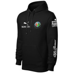 Autóipari Férfi Kapucnis Alfa Romeo - Fekete
