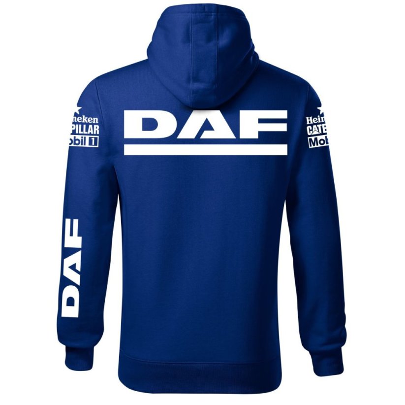 Autóipari Férfi Kapucnis DAF - Kék - Méret: L