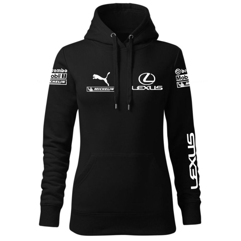 Automobilová Dámská Mikina Lexus - Černá - Velikost: 2XL