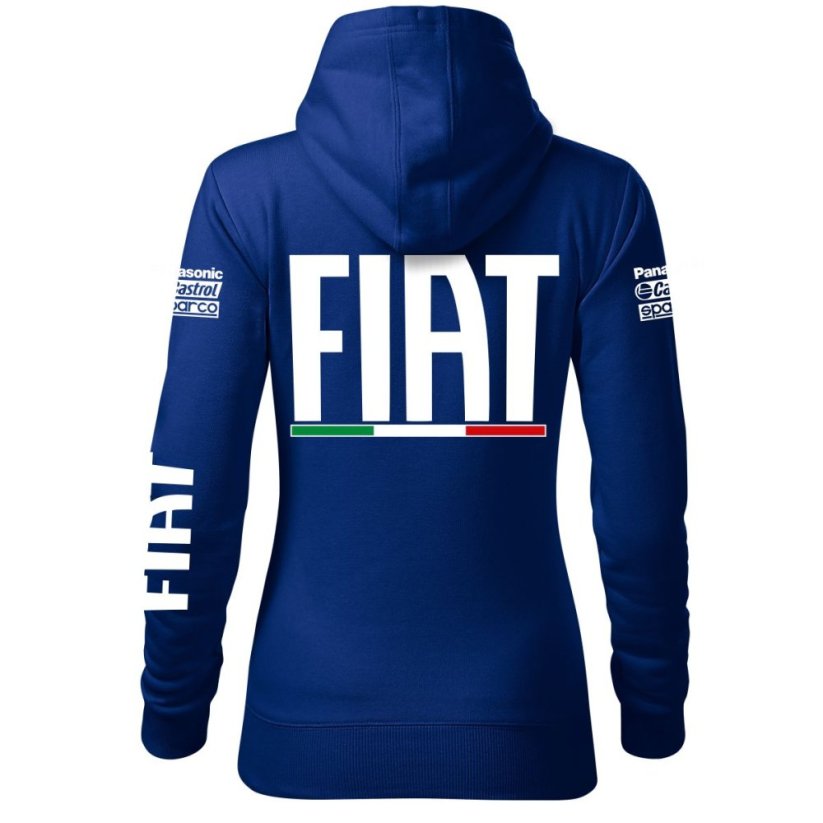 Automobilová Dámská Mikina Fiat - Modrá - Velikost: XS