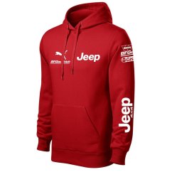 Autóipari Férfi Kapucnis Jeep - Piros