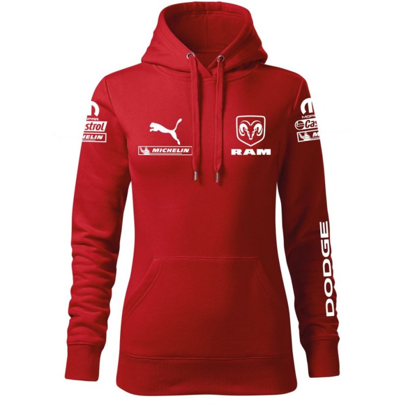 Bluza samochodowa dla kobiet Dodge Ram - czerwona - Rozmiar: S