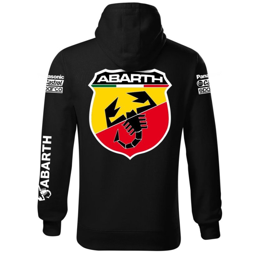 Autóipari Férfi Kapucnis Fiat Abarth - Fekete - Méret: XL