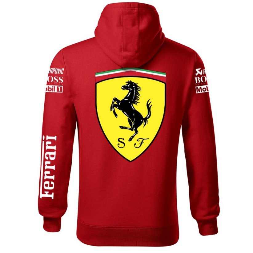 Autóipari Férfi Kapucnis Ferrari - Piros - Méret: XL