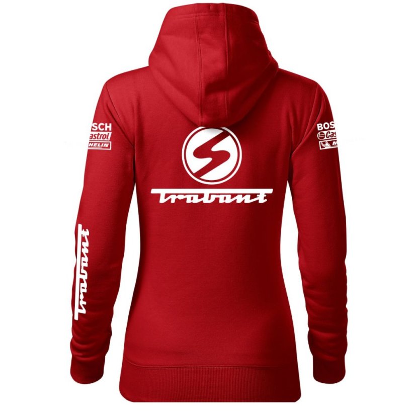 Bluza samochodowa dla kobiet Trabant - czerwona