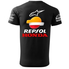 Férfi Póló Honda Moto - Fekete