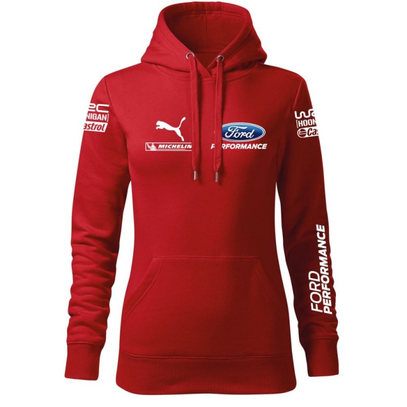 Bluza samochodowa dla kobiet Ford - czerwona - Rozmiar: L