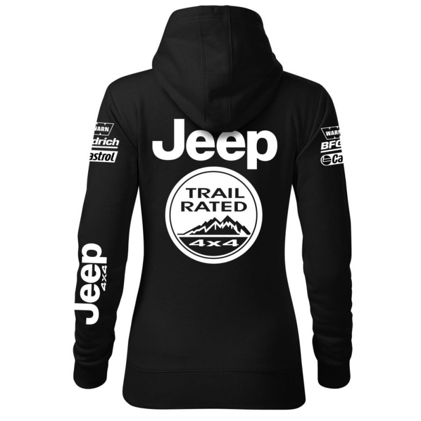 Automobilová Dámská Mikina Jeep - Černá - Velikost: L