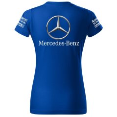 T-shirt Damski Mercedes - Niebieski