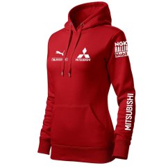 Bluza samochodowa dla kobiet Mitshubishi - czerwona