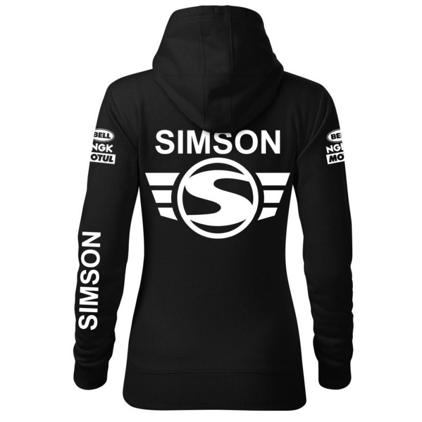 Damska bluza motocyklowa Simson - czarny - Rozmiar: XS