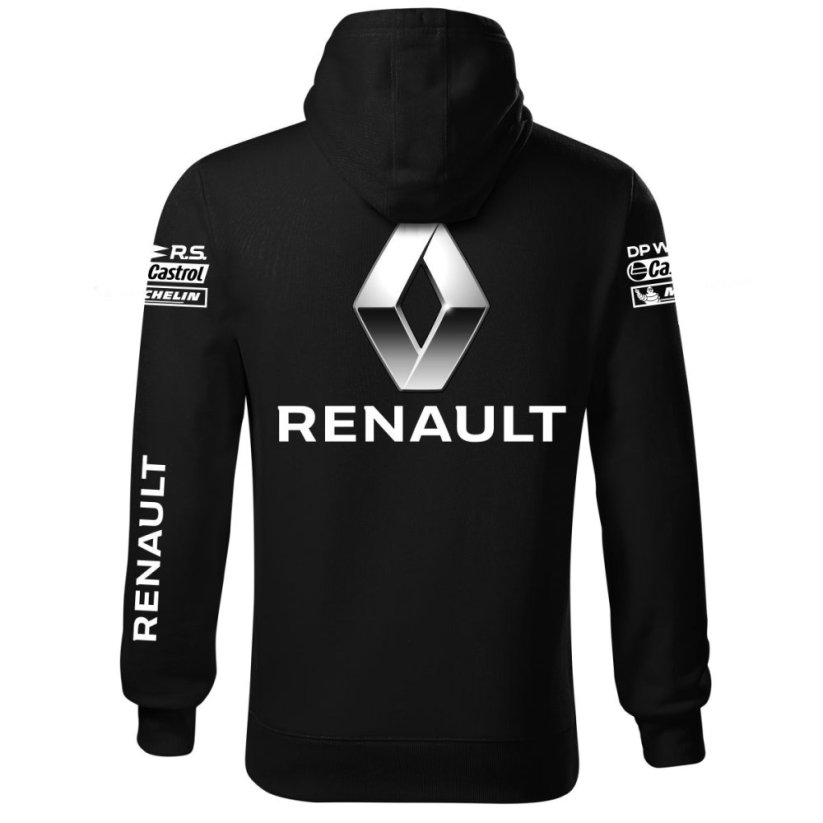 Autóipari Férfi Kapucnis Renalt - Fekete - Méret: 3XL