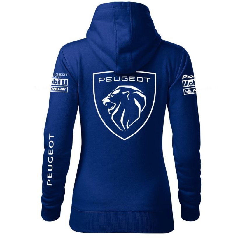 Automobilová Dámská Mikina Peugeot New- Modrá - Velikost: XL