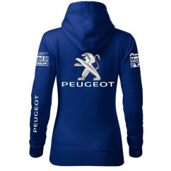 Automobilová Dámská Mikina Peugeot - Modrá