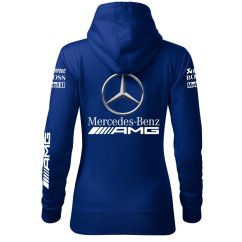 Automobilová Dámská Mikina Mercedes AMG - Modrá