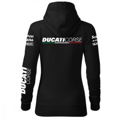 Motoros Női Kapucnis Ducati - Fekete