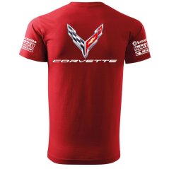 T-shirt Męski Corvette - Czerwone