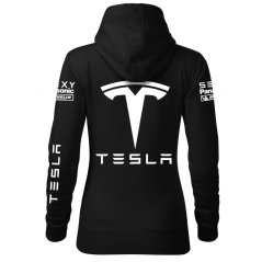 Autóipari Női Kapucnis Tesla - Fekete