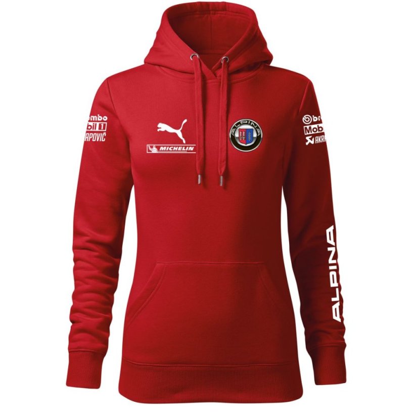 Bluza samochodowa dla kobiet Alpina - czerwona - Rozmiar: M