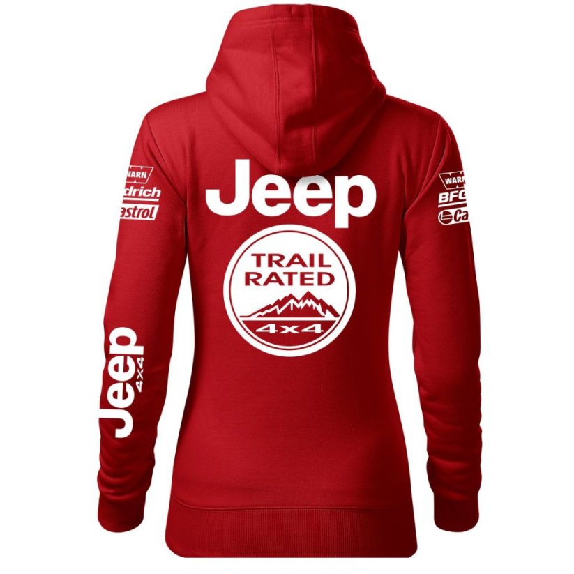 Bluza samochodowa dla kobiet Jeep - czerwona - Rozmiar: L