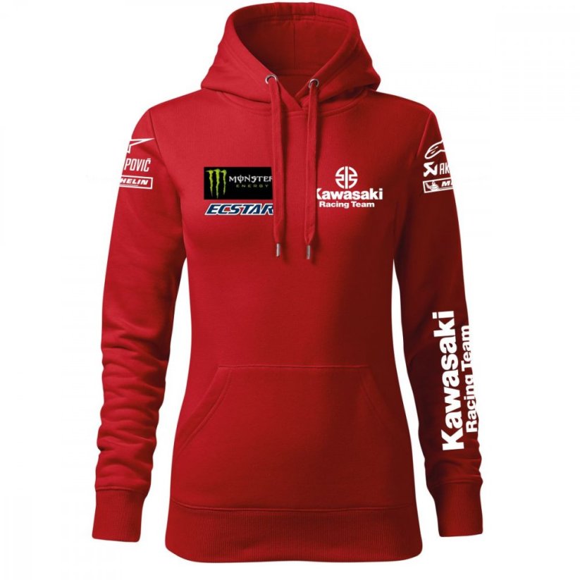 Damska bluza motocyklowa Kawasaki - Czerwony