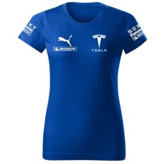 Női Póló Tesla - Kék