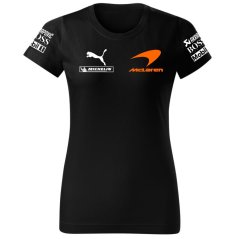 T-shirt Damski Mclaren - Czarny (Orange)