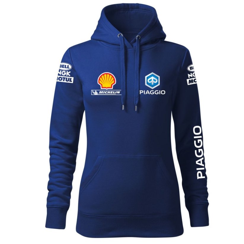 Damska bluza motocyklowa Piaggio - niebieski - Rozmiar: 2XL