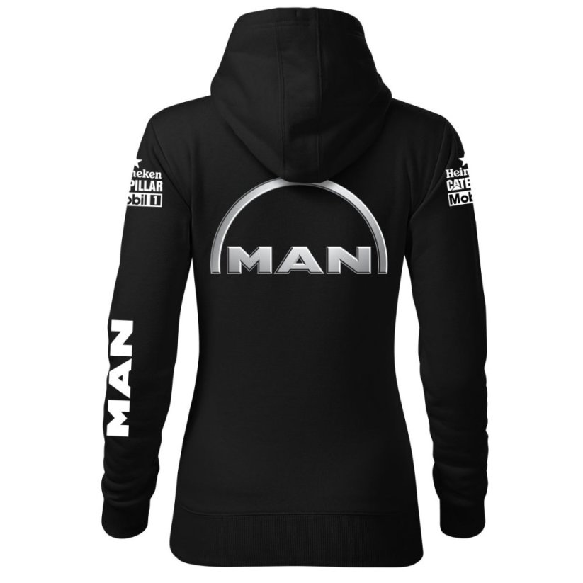 Automobilová Dámská Mikina Man - Černá