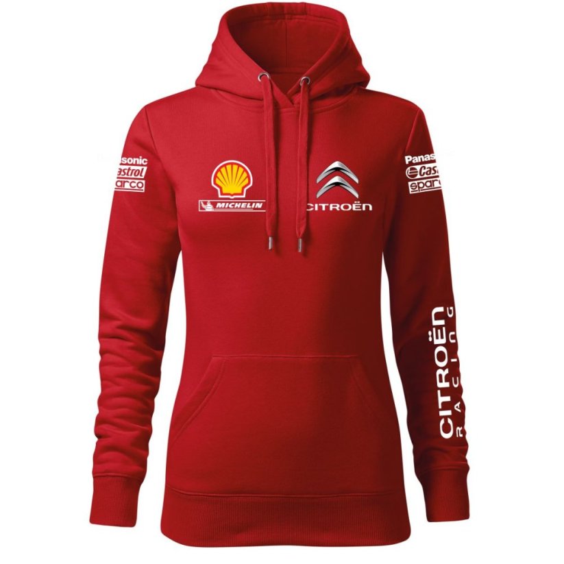 Bluza samochodowa dla kobiet Citroën - czerwona - Rozmiar: XS