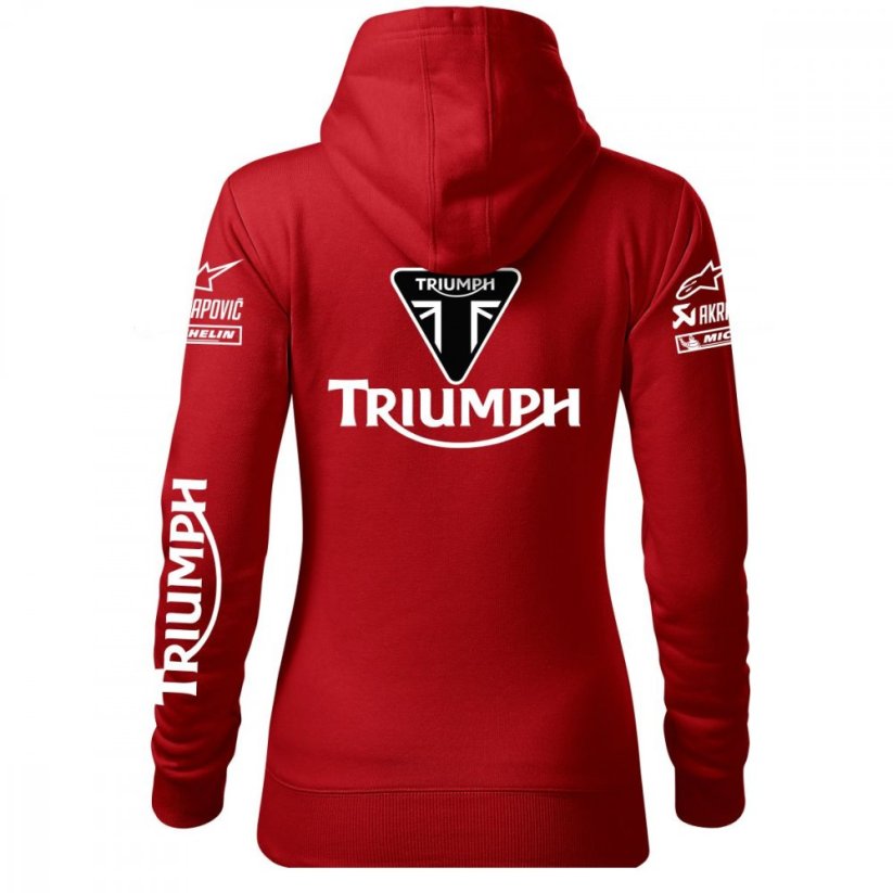 Damska bluza motocyklowa Triumph - czerwona