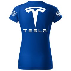 Női Póló Tesla - Kék