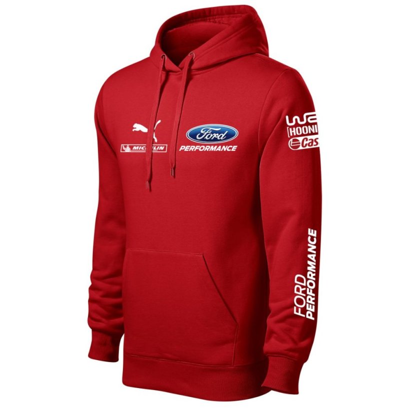 Autóipari Férfi Kapucnis Ford - Piros - Méret: L