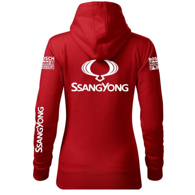 Bluza samochodowa dla kobiet SsangYong - czerwona - Rozmiar: S
