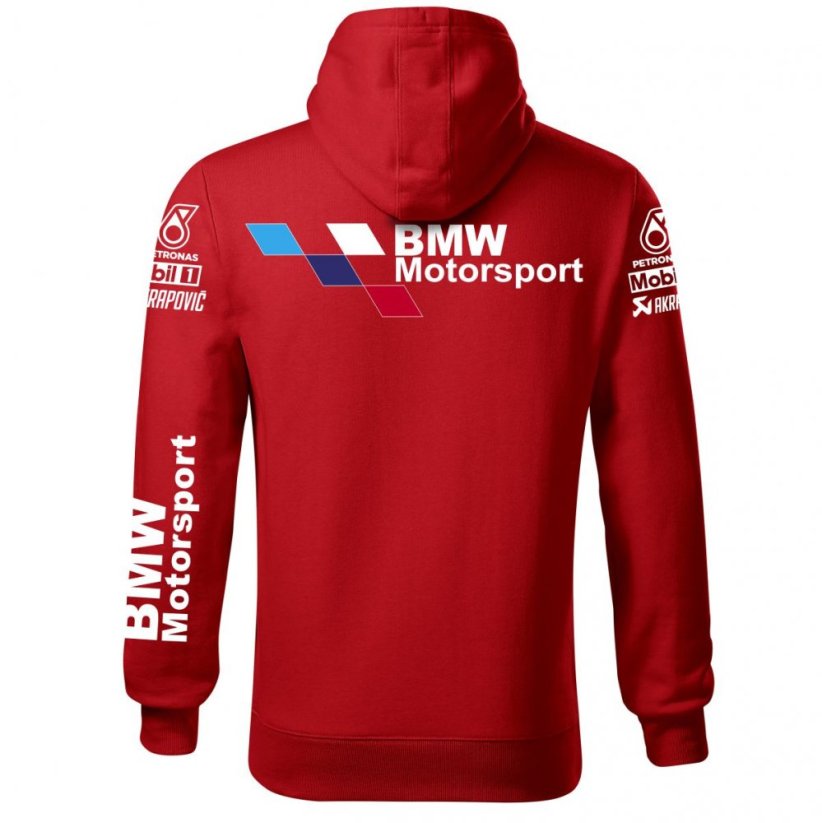 Autóipari Férfi Kapucnis BMW M - Piros - Méret: S