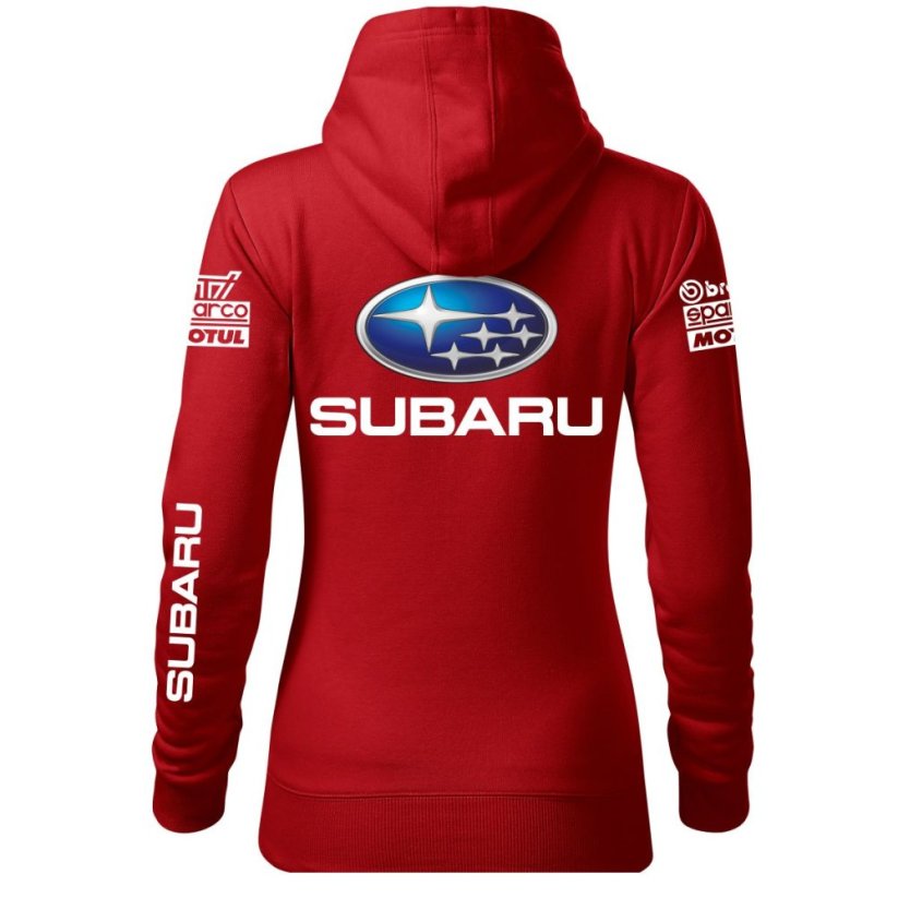 Bluza samochodowa dla kobiet Subaru - czerwona - Rozmiar: 2XL