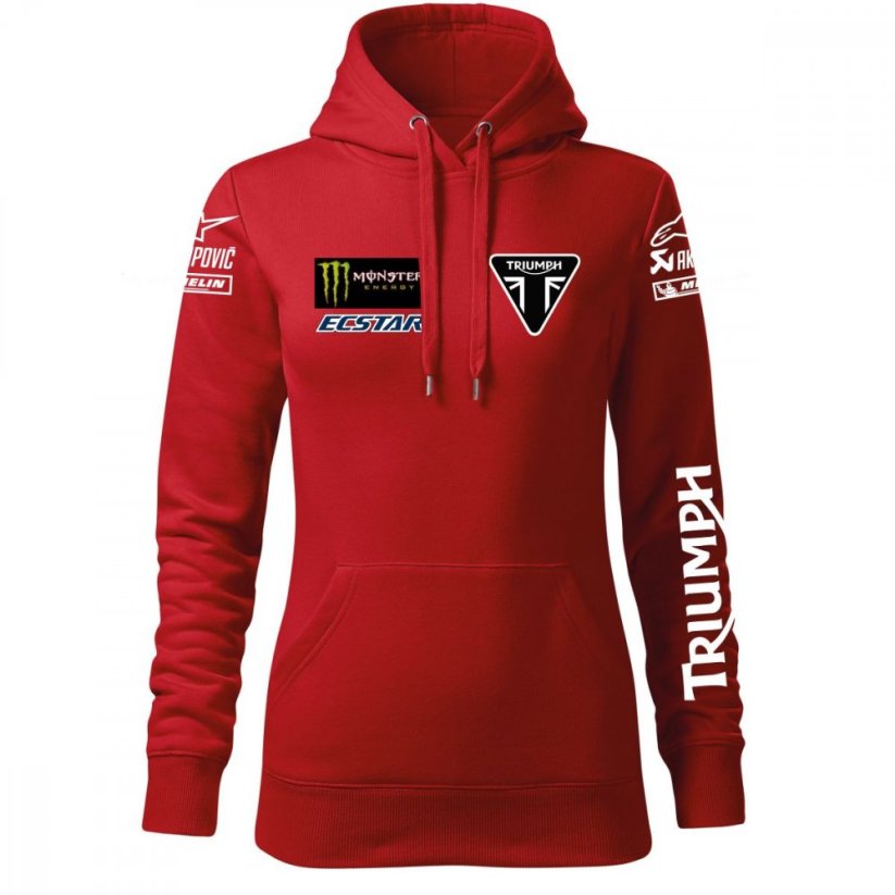 Damska bluza motocyklowa Triumph - czerwona
