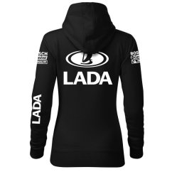 Automobilová Dámská Mikina Lada - Černá