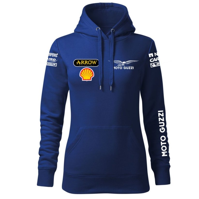 Damska bluza motocyklowa Motto Guzzi - niebieski - Rozmiar: XS