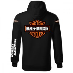 Motoros Férfi Kapucnis Harley-Davidson - Fekete